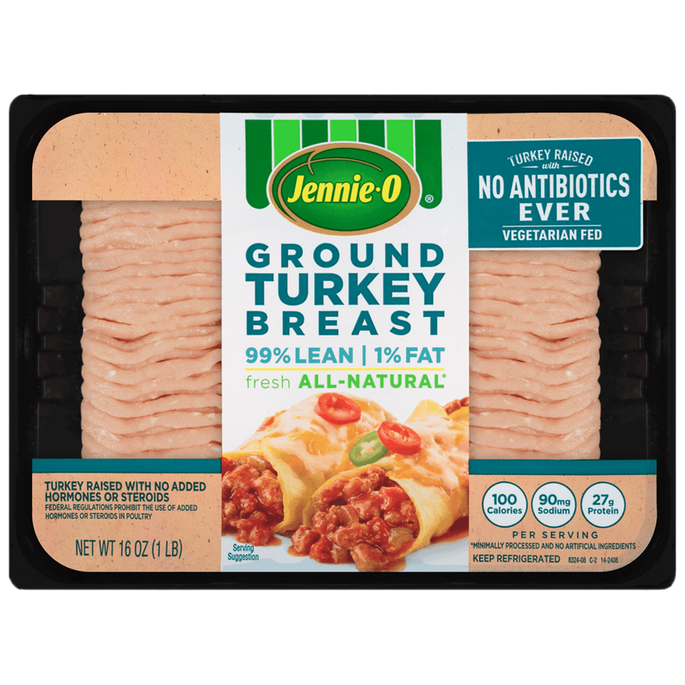 Extra Lean Ground Turkey Breast No Antibiotics JENNIE O Product extra-lean-ground-turkey-breast-no-antibiotics-jennie-o-product