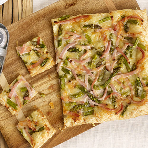 Asparagus & Cracked Pepper Turkey Flatbread