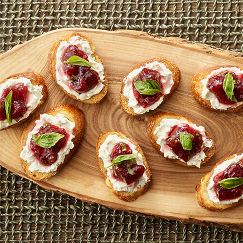 Cranberry Goat Cheese Crostini