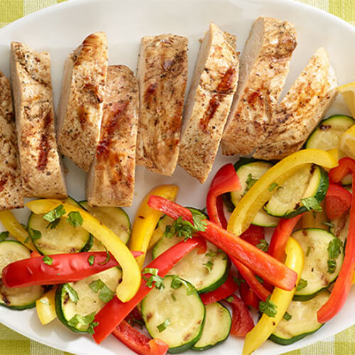 Grilled Turkey Tenderloin & Veggies