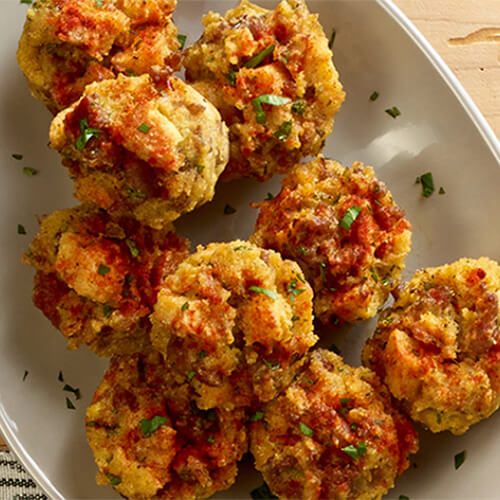 Holiday Sausage Stuffing Balls