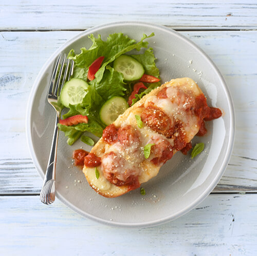 Open Face Turkey Meatball Sandwich