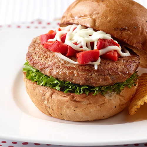 Roasted Pepper Turkey Burgers