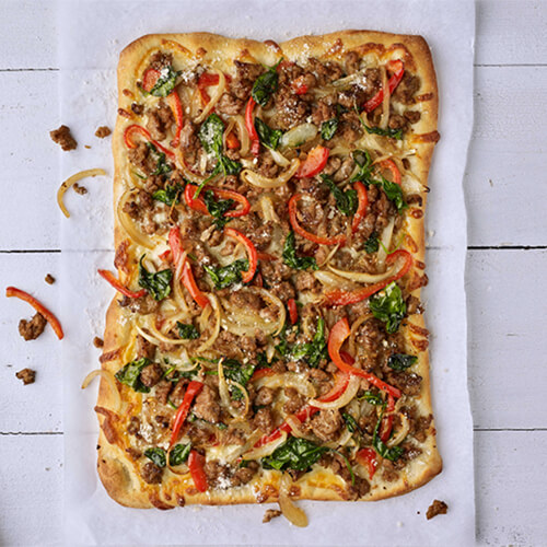 Spinach & Red Pepper Turkey Pizza-image