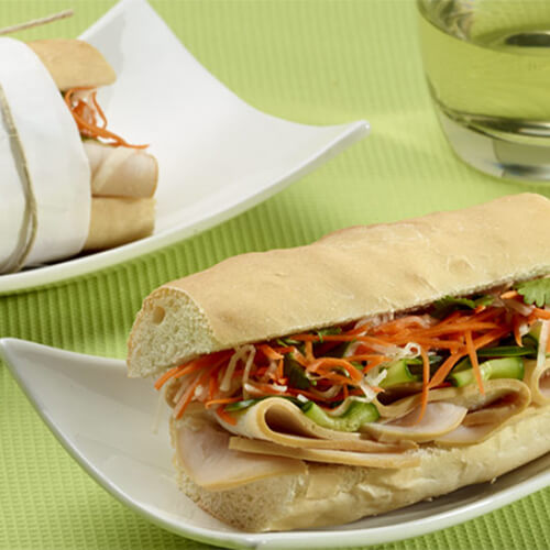 Vietnamese-Style Turkey Sandwich (Banh-Mi)