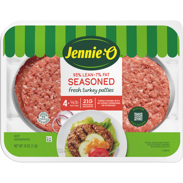 JENNIE-O® Lean Seasoned Turkey Burger Patties