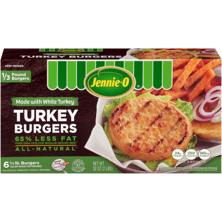 JENNIE-O® Turkey Burgers – Made with White Turkey