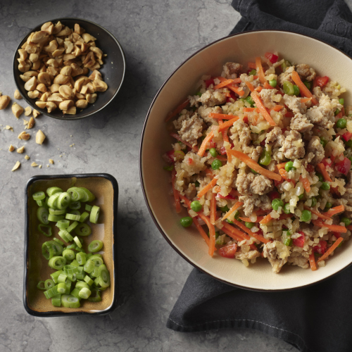 Jennieo chicken and cauliflower fried rice