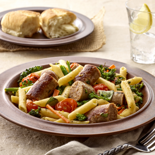 vegetable habanero apricot sausage penne