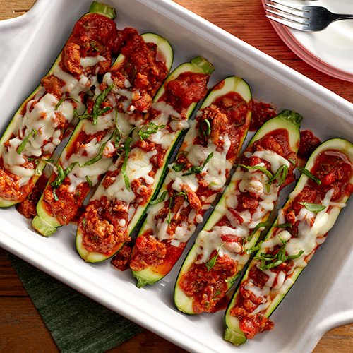 ground turkey zucchini boats