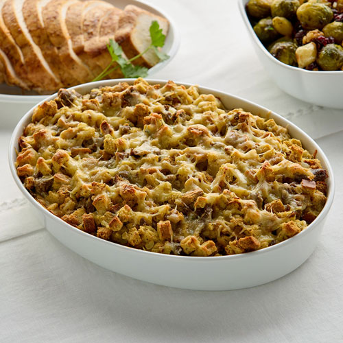 Bread Pudding and Turkey Sausage Stuffing
